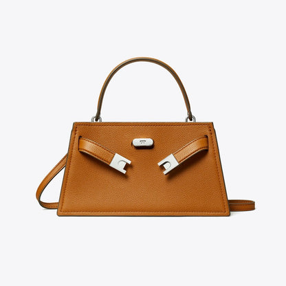 Tory Burch Mini Lee Radziwill Top-Handle Bag BOURBON