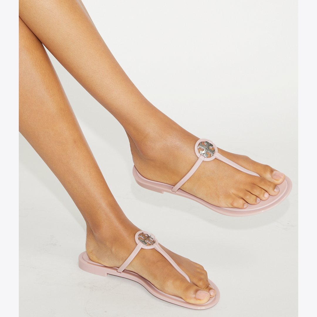 Tory Burch Mini Miller Jelly Sandal PINK MEADOW / SILVER