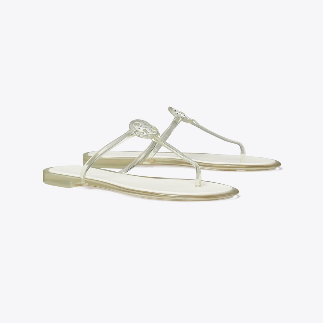 Tory Burch Mini Miller Jelly Sandal CLEAR / SILVER