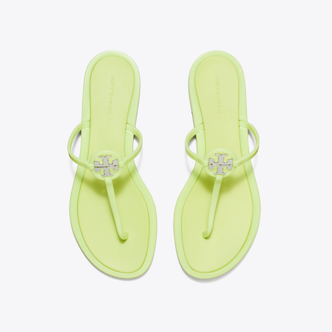 Tory Burch Mini Miller Jelly Sandal GARDEN MINT / SILVER
