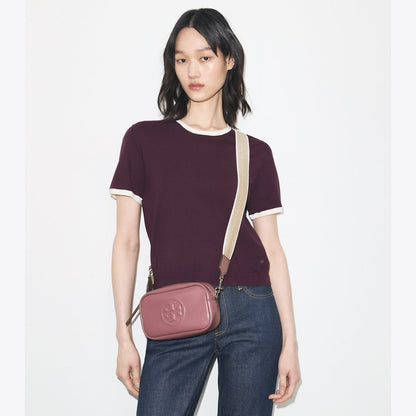 Tory Burch Mini Miller natuura Crossbody Bag Mauve