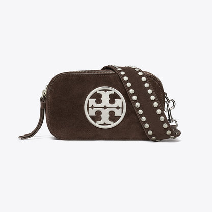 Tory Burch Mini Miller Suede Crossbody Bag Shadow Oak