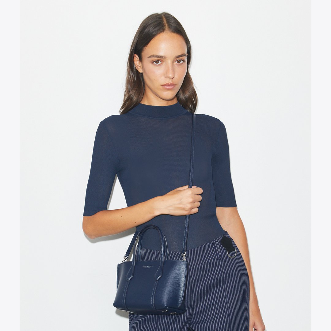 Tory Burch Mini Perry Tote Dark Sky