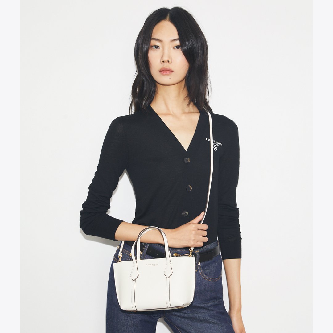 Tory Burch Mini Perry Tote Warm White