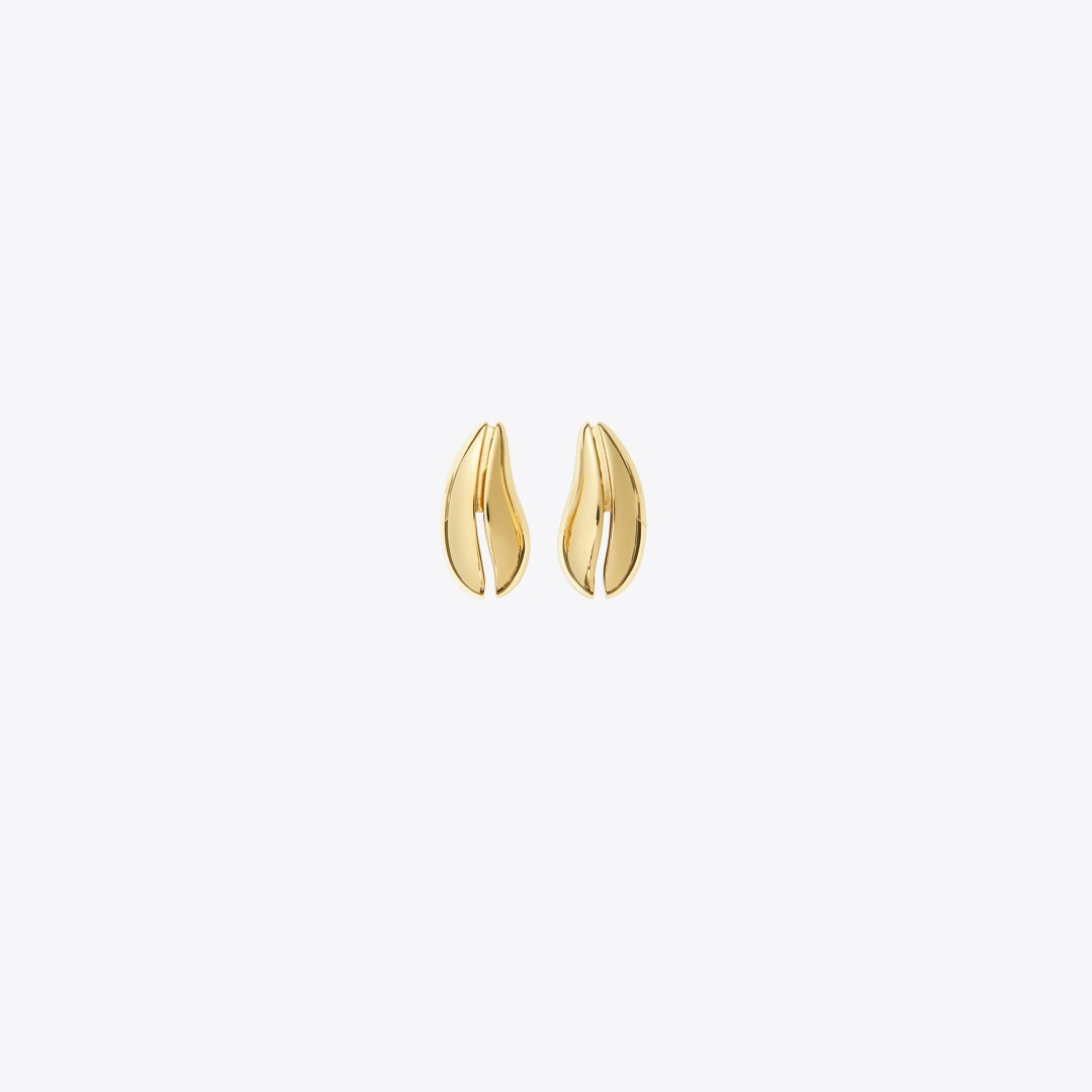 Tory Burch Mini Pierced Earrings Light Brass