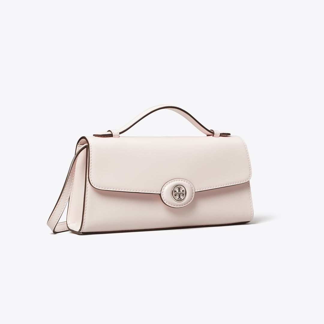 Tory Burch Mini Robinson Spazzolato Crossbody Powder Pink
