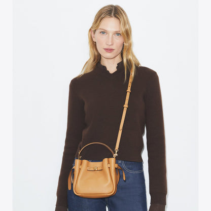 Tory Burch Mini Romy Bucket Bag Tiramisu