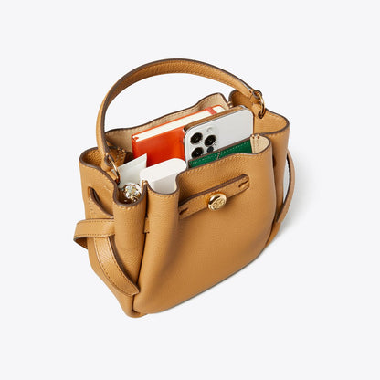 Tory Burch Mini Romy Bucket Bag Wild Mushroom