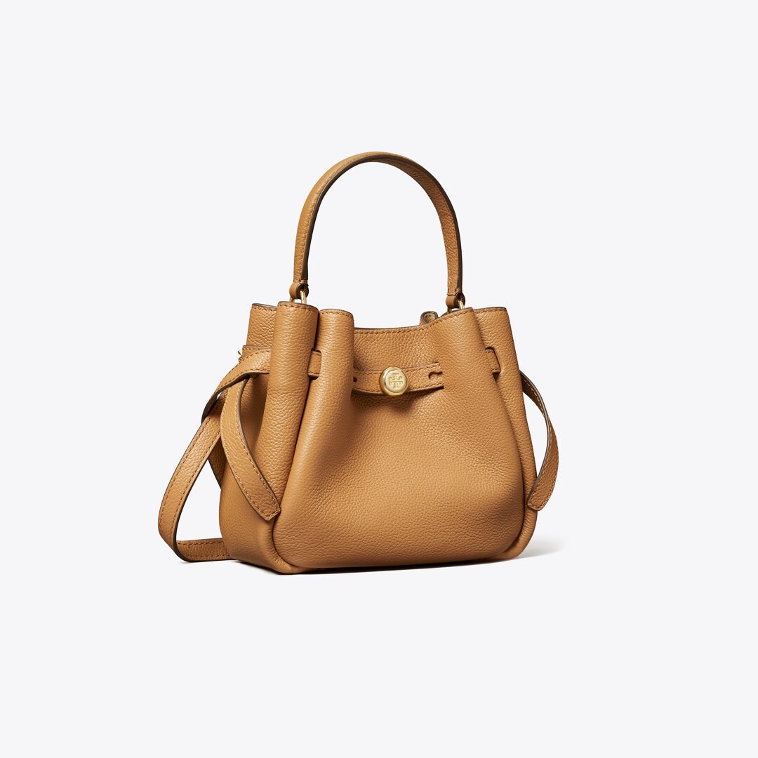 Tory Burch Mini Romy Bucket Bag Tiramisu