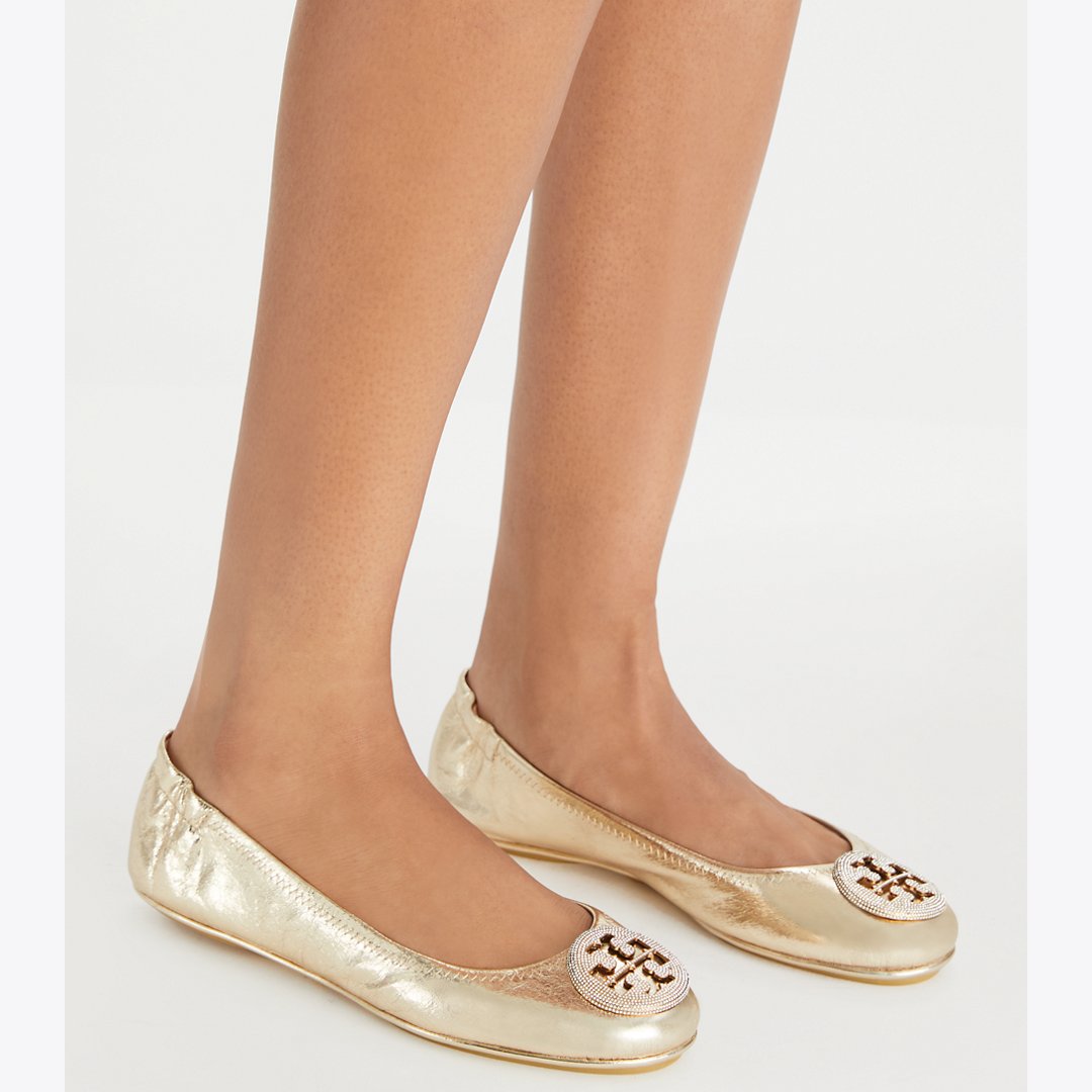 Tory Burch Minnie Travel Ballet SPARK GOLD / SPARK GOLD