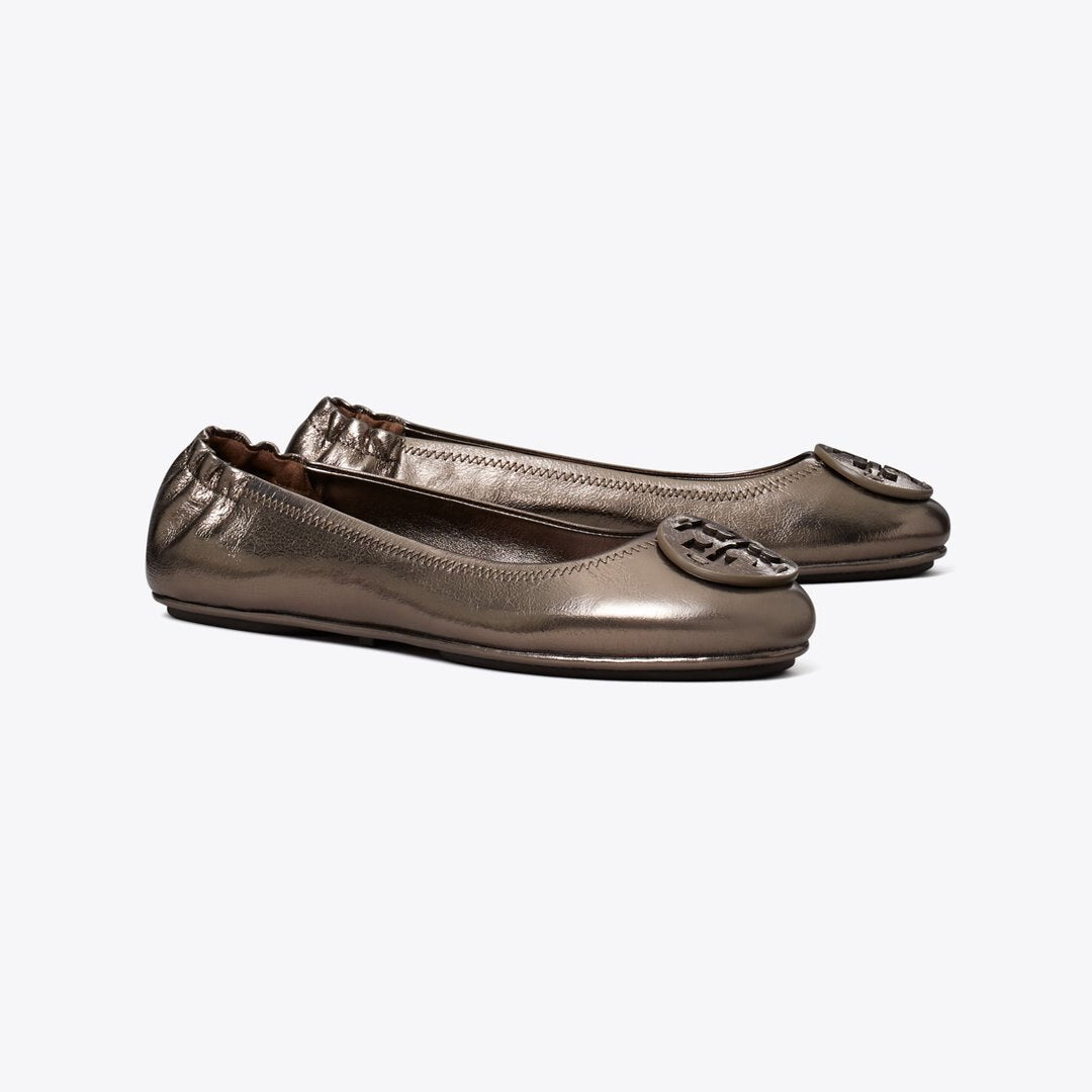 Tory Burch Minnie Travel Ballet SPRING PEWTER