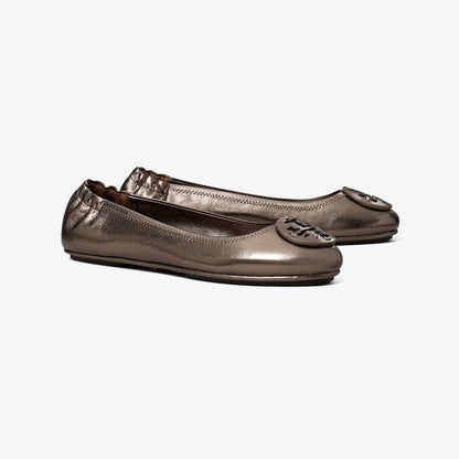 Tory Burch Minnie Travel Ballet SPRING PEWTER