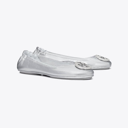 Tory Burch Minnie Travel Ballet SILVER / SILVER