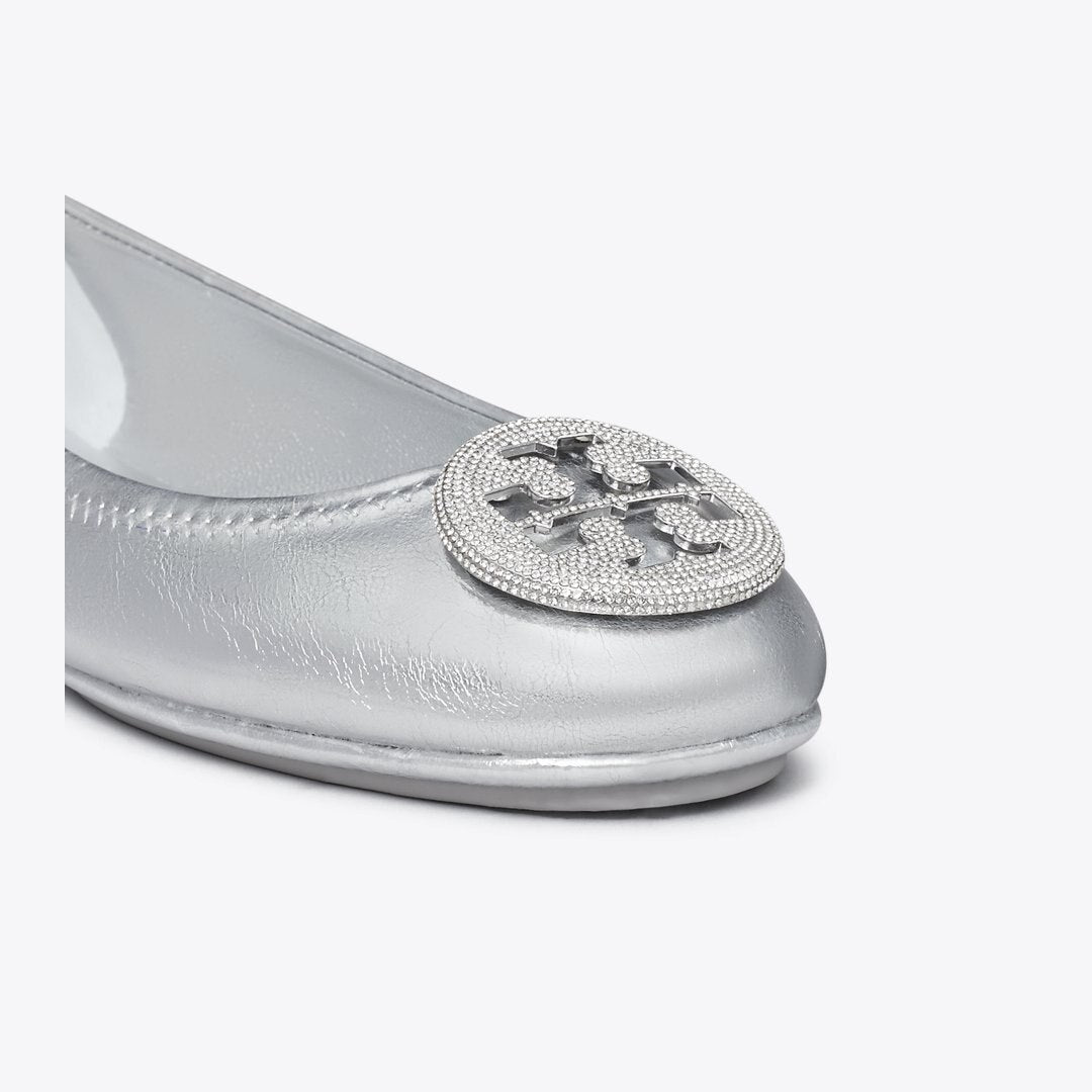 Tory Burch Minnie Travel Ballet SILVER / SILVER