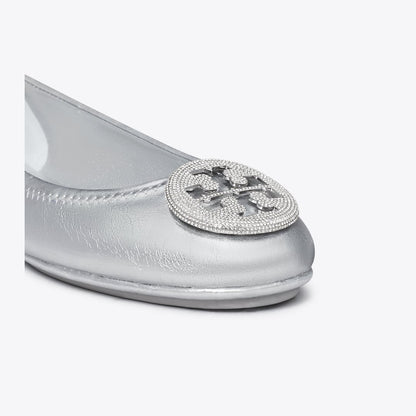 Tory Burch Minnie Travel Ballet SILVER / SILVER