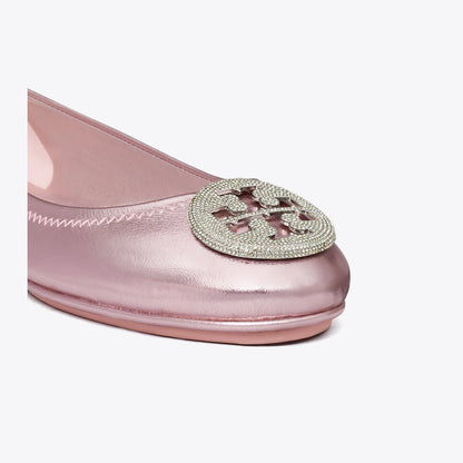 Tory Burch Minnie Travel Ballet SPARKLE PINK