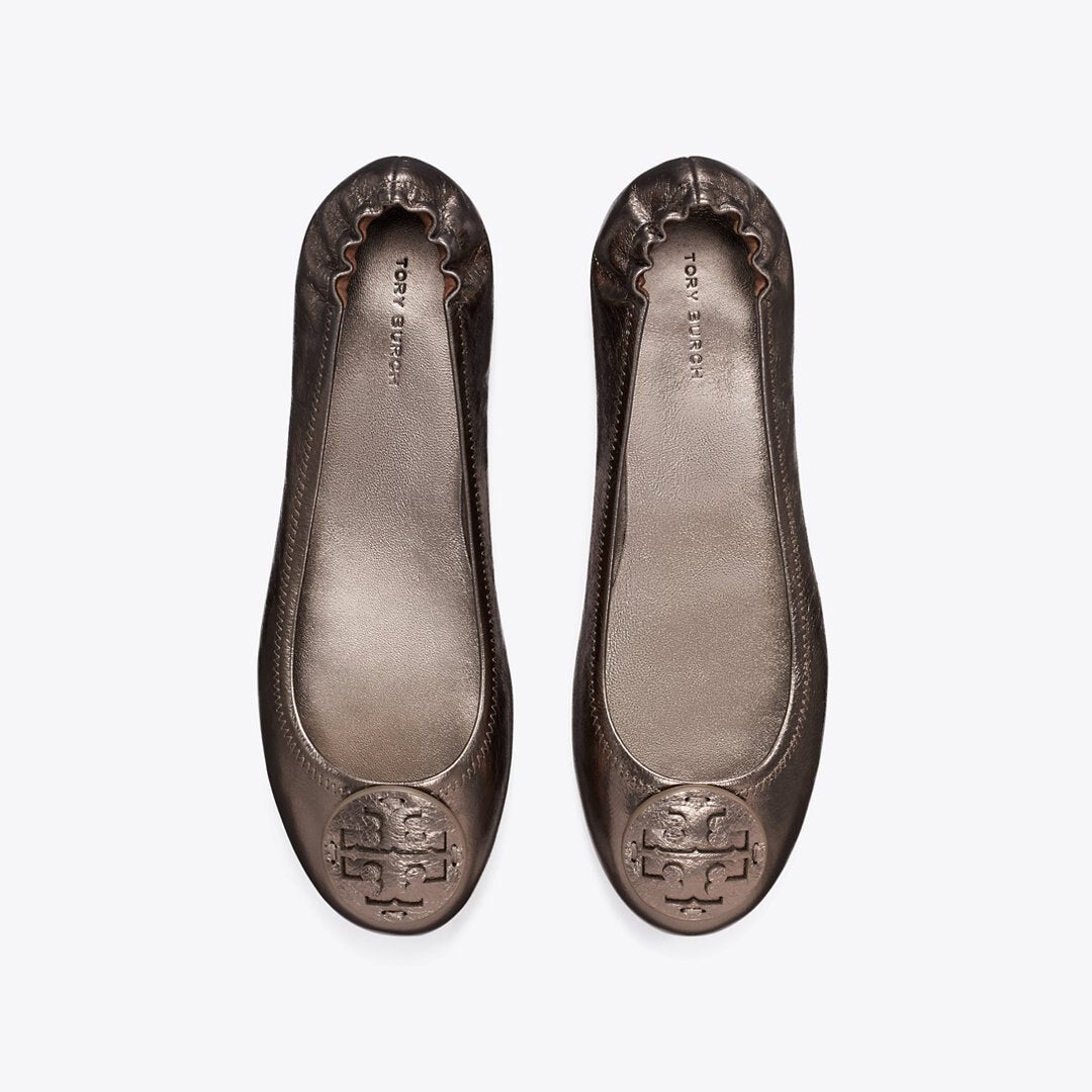 Tory Burch Minnie Travel Ballet SPRING PEWTER