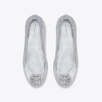 Tory Burch Minnie Travel Ballet SILVER / SILVER