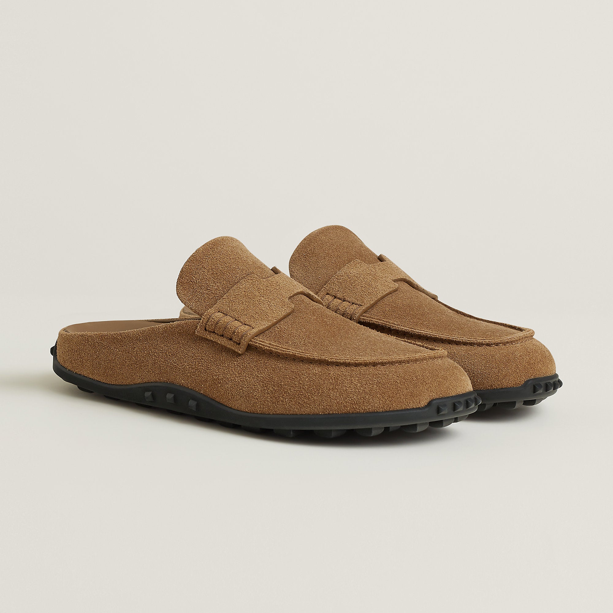  Hermes Mix Mule Brun Fum