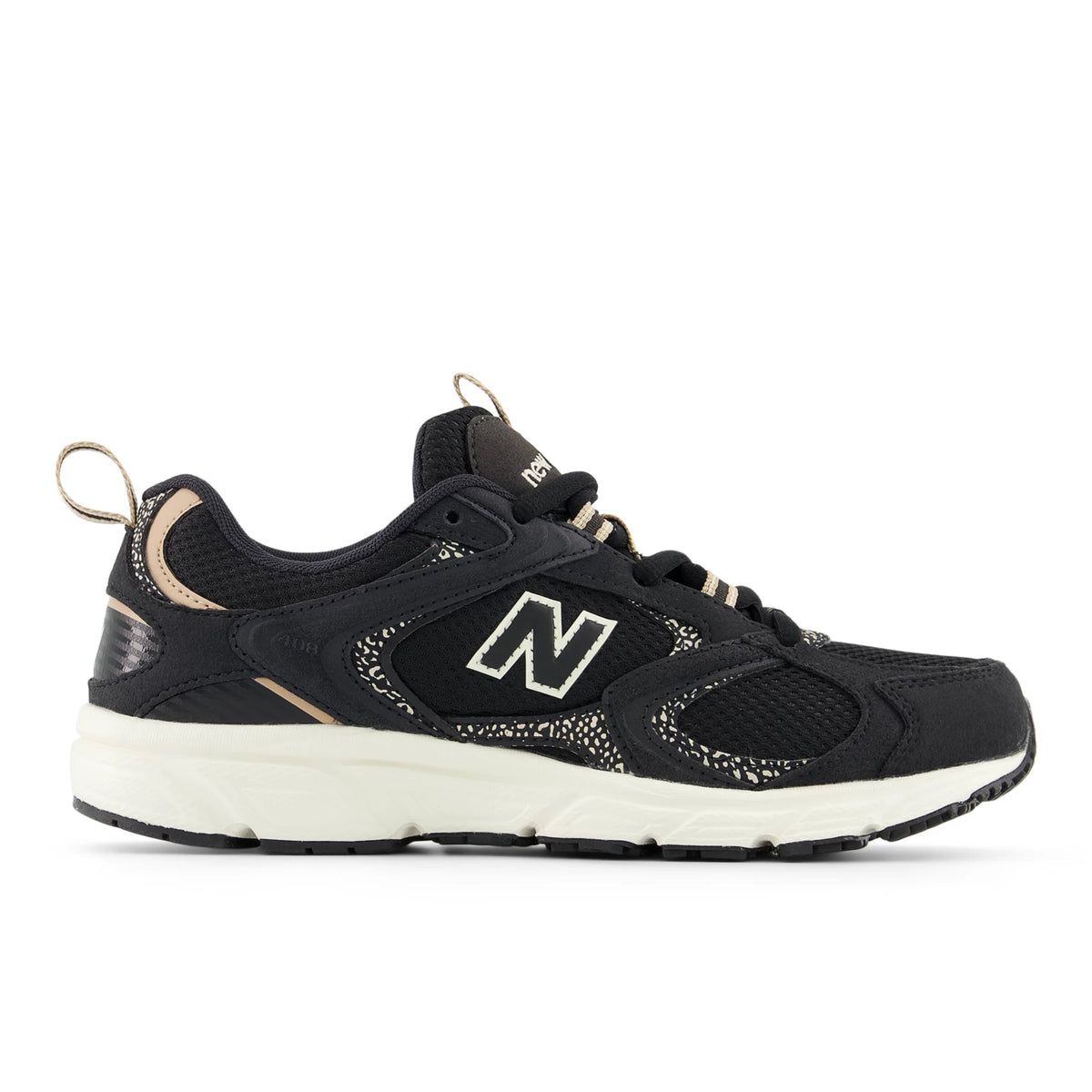 New Balance 408 Black Cement with Bisque and Flat Taupe