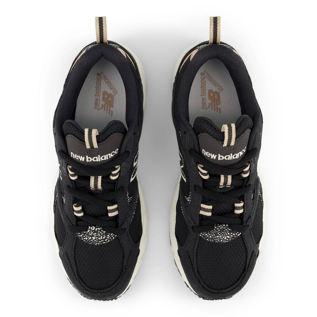 New Balance 408 Black Cement with Bisque and Flat Taupe