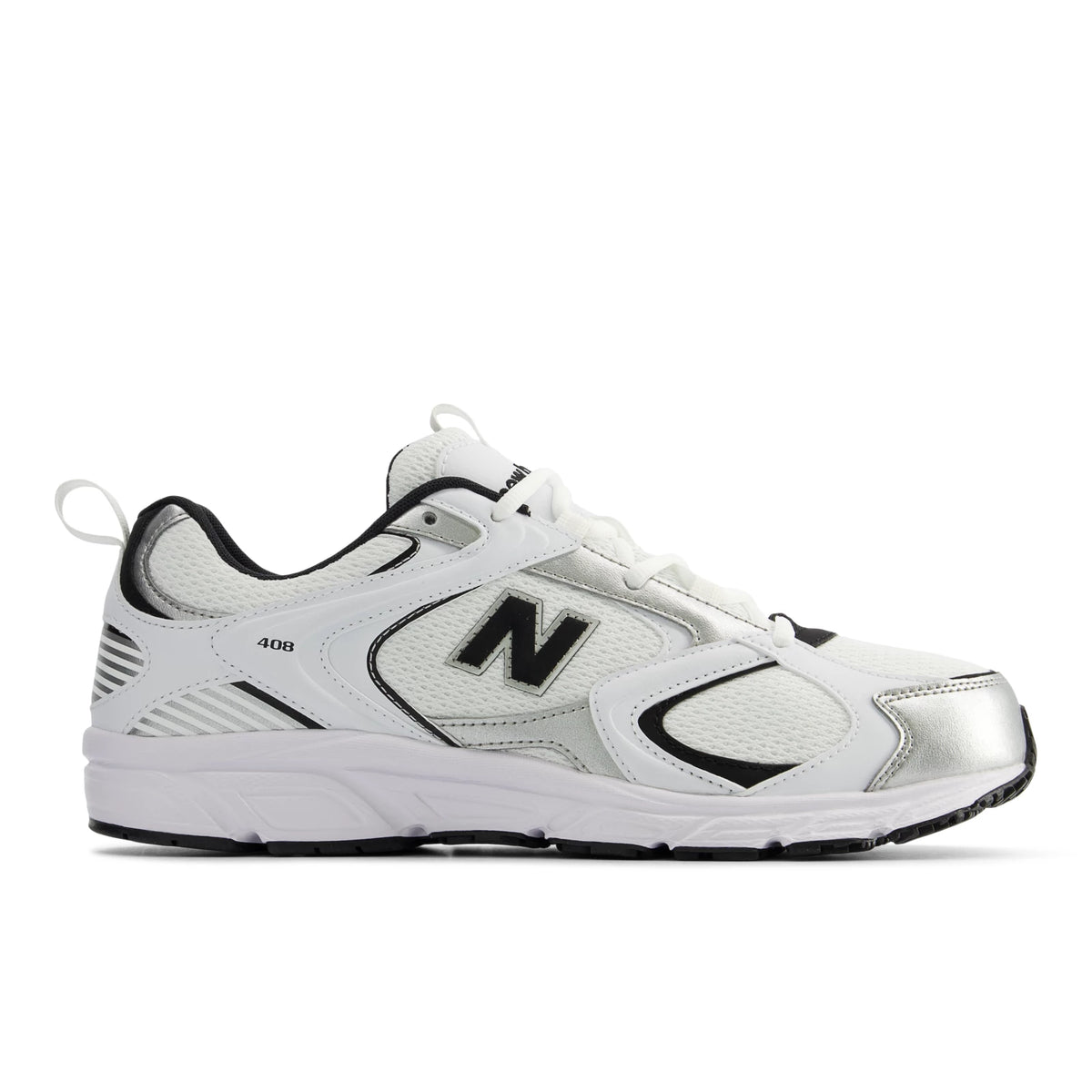 New Balance 408 White with Black and Silver