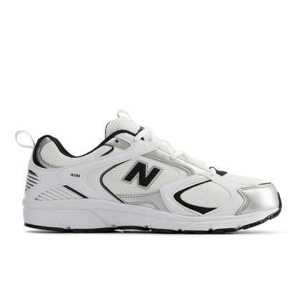 New Balance 408 White with Black and Silver