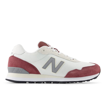 New Balance 515 White with Washed Burgundy