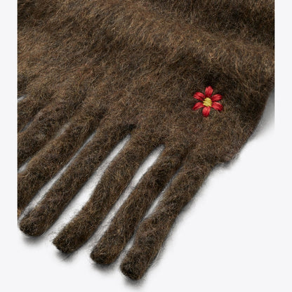 Tory Burch Mohair Scarf Chocolate