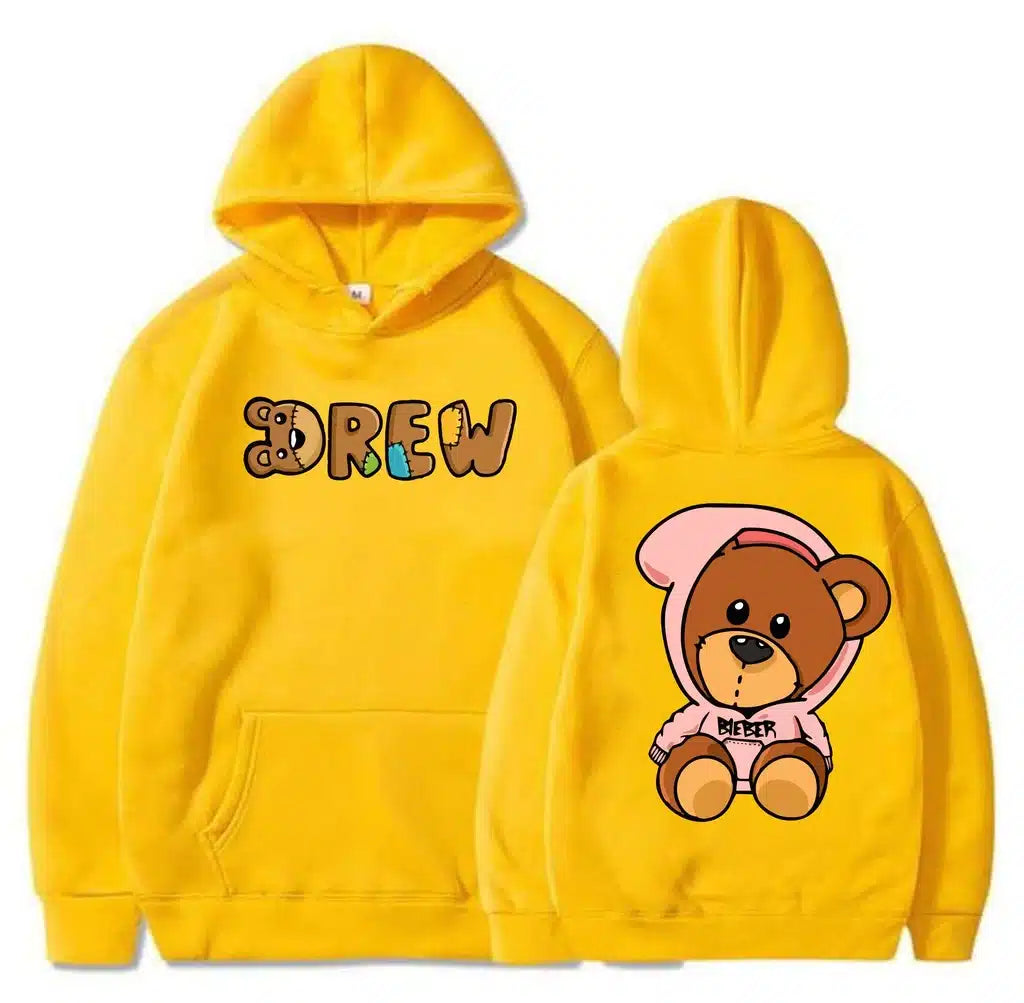 Drew House Teddy Bear Hoodie Yellow