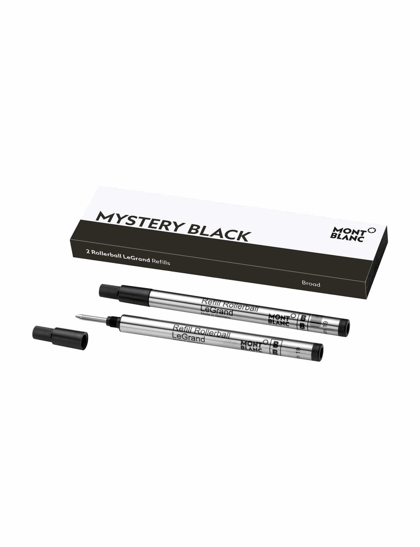 Montblanc 2 Rollerball Legrand Refills Broad Mystery Black
