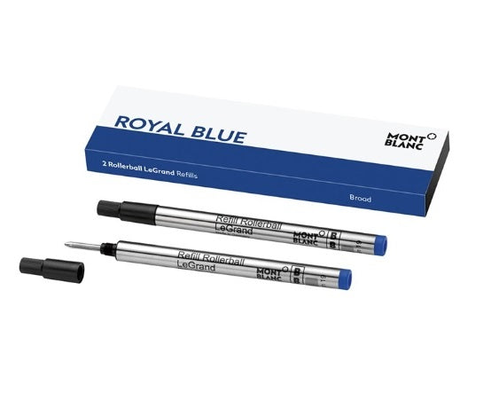 Montblanc 2 Rollerball Legrand Refills Broad, Royal Blue