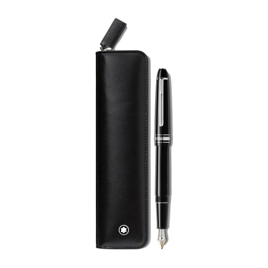 Montblanc The Meisterstuck Classique Platinum-Coated Fountain Pen And 1 Pen Pouch Set