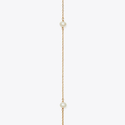Tory Burch Moondance Long Pearl Necklace Tory Gold / Pearl