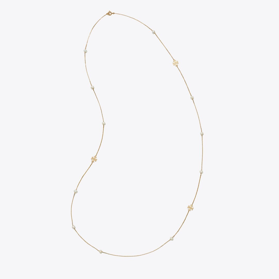 Tory Burch Moondance Long Pearl Necklace Tory Gold / Pearl