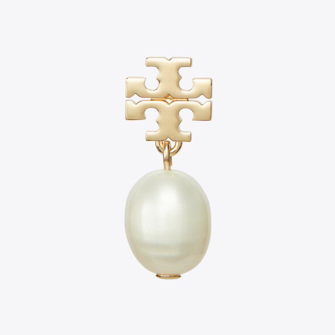 Tory Burch Moondance Pearl Drop Earrings Tory Gold/Ivory