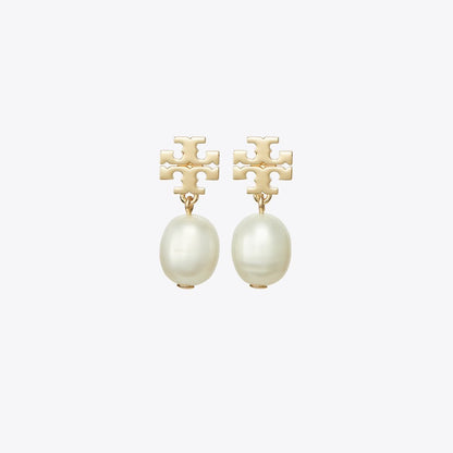 Tory Burch Moondance Pearl Drop Earrings Tory Gold/Ivory