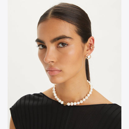 Tory Burch Moondance Pearl Necklace Tory Gold / Cream