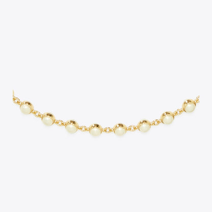 Tory Burch Moondance Pearl Necklace Light Brass / Pearl