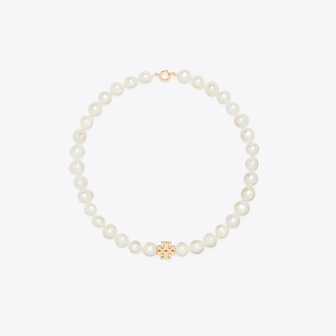 Tory Burch Moondance Pearl Necklace Tory Gold / Cream