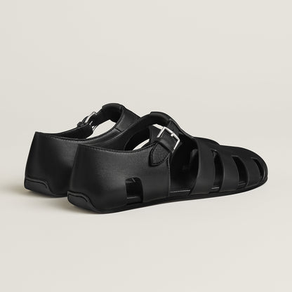  Hermes Motif Sandal Noir