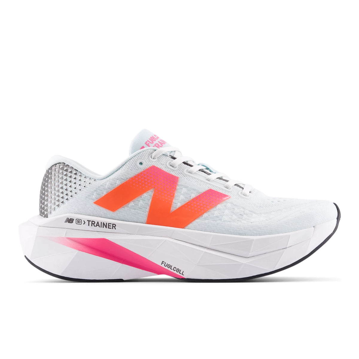 New Balance Fuelcell Supercomp Trainer V3 Pink Heat with Glint Blue