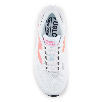 New Balance Fuelcell Supercomp Trainer V3 Pink Heat with Glint Blue