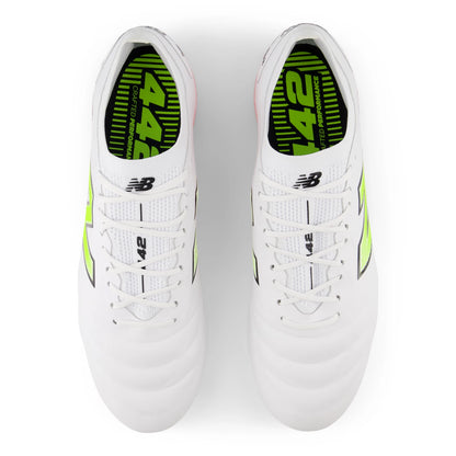 New Balance 442 Elite FG V2 White with Energy Red and Hi-Lite