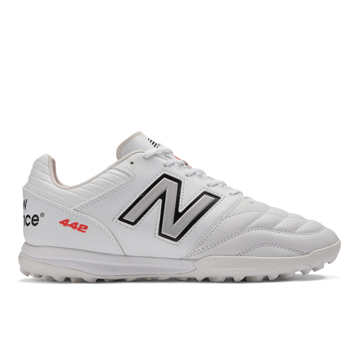 New Balance 442 PRO TF V2 White with Black and Team Red