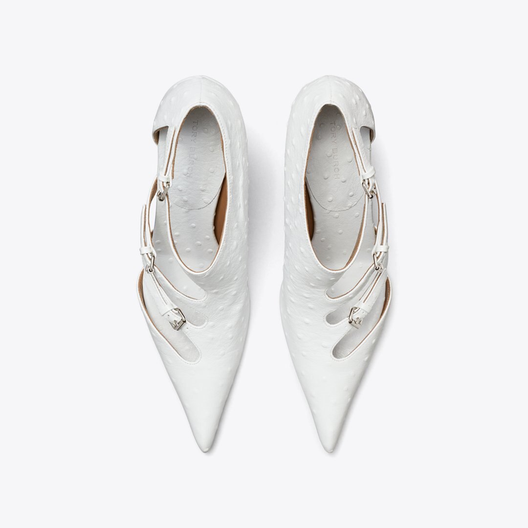 Tory Burch Multi-Buckle Pump TINTED BLUE