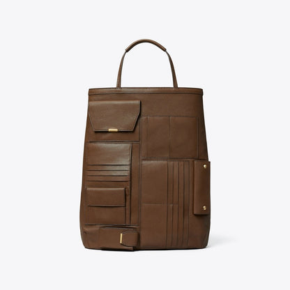 Tory Burch Multi-Pocket Tote Swiss Coffee