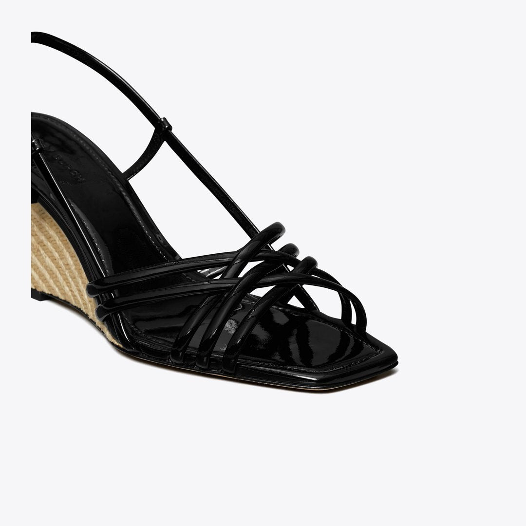 Tory Burch Multi-Strap Espadrille Wedge PERFECT BLACK / PERFECT BLACK