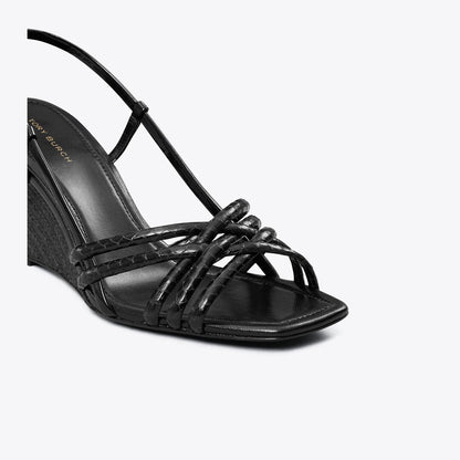 Tory Burch Multi-Strap Espadrille Wedge Sandal PERFECT BLACK / PERFECT BLACK / PERFEC