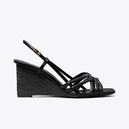 Tory Burch Multi-Strap Espadrille Wedge Sandal PERFECT BLACK / PERFECT BLACK / PERFEC